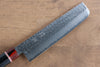 Seisuke VG10 Damasco Nakiri  180mm Mango de Madera de Pakka Negra - Japanny-SP