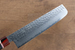 Seisuke VG10 Damasco Nakiri  180mm Mango de Madera de Pakka Negra - Japanny-SP