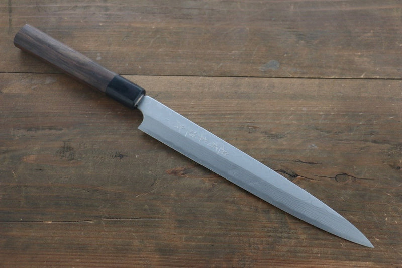 Hideo Kitaoka Acero Blanco No.2 Damasco Yanagiba  240mm Mango de Shitan - Japanny-SP