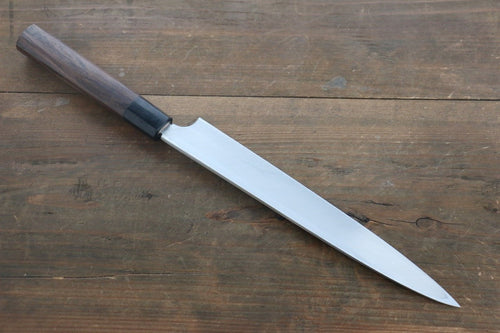 Hideo Kitaoka Acero Blanco No.2 Damasco Yanagiba  240mm Mango de Shitan - Japanny-SP