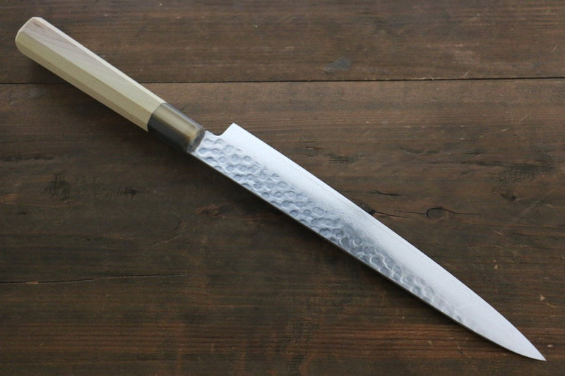 Sakai Takayuki AUS10 Damasco de 45 Capas Sujihiki  240mm Mango de Magnolia - Japanny-SP