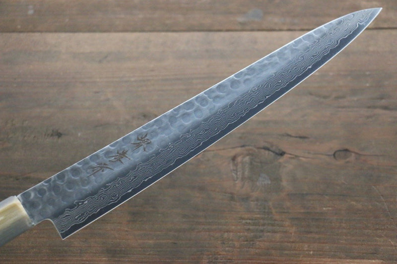 Sakai Takayuki AUS10 Damasco de 45 Capas Sujihiki  240mm Mango de Magnolia - Japanny-SP