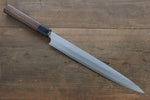 Hideo Kitaoka Acero Blanco No.2 Damasco Yanagiba  300mm Mango de Shitan - Japanny-SP