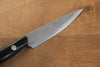 Kazuo Nomura Acero Blanco Damasco Cazador  100mm Mango de Micarta Negra  con Funda - Japanny-SP