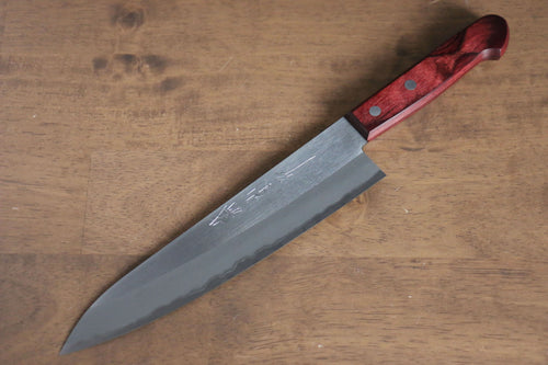 Nao Yamamoto Acero Blanco No.2 Gyuto  210mm Mango de Madera de pakka roja - Japanny-SP