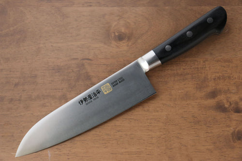 Iseya Molibdeno Santoku  180mm Mango de Madera de Pakka Negra - Japanny-SP