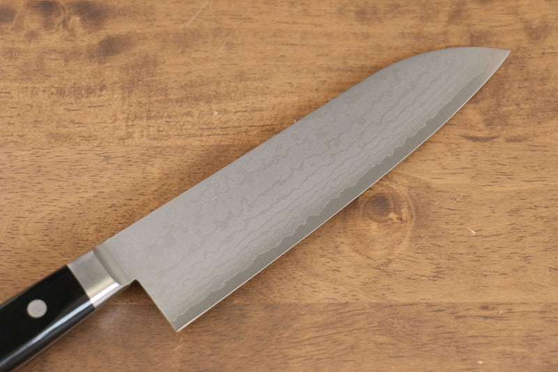 Seisuke VG10 Damasco Santoku  180mm Mango de Madera de Pakka Negra - Japanny-SP