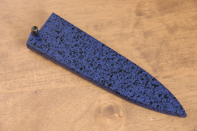 Madera de pakka azul Funda para 120mm Petty-Utilitario con Clavija de madera contrachapada Kaneko - Japanny-SP