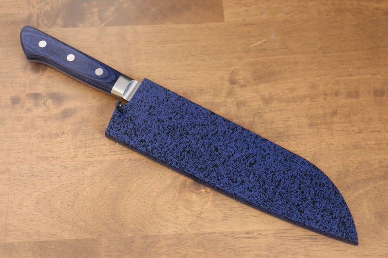 Madera de pakka azul Funda para 180mm Santoku con Clavija de madera contrachapada Kaneko - Japanny-SP