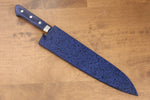 Madera de pakka azul Funda para 180mm Gyuto con Clavija de madera contrachapada Kaneko - Japanny-SP