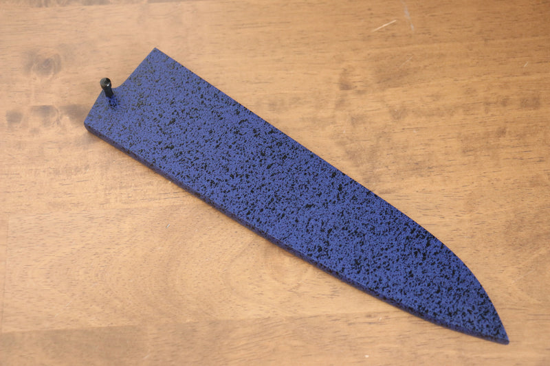 Madera de pakka azul Funda para 180mm Gyuto con Clavija de madera contrachapada Kaneko - Japanny-SP