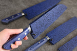 Madera de pakka azul Funda para 120mm Petty-Utilitario con Clavija de madera contrachapada Kaneko - Japanny-SP