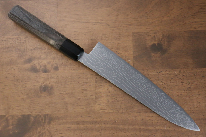 Kajin Acero Especial de Cobalto Damasco Gyuto  210mm Mango de Madera de Pakka Gris - Japanny-SP