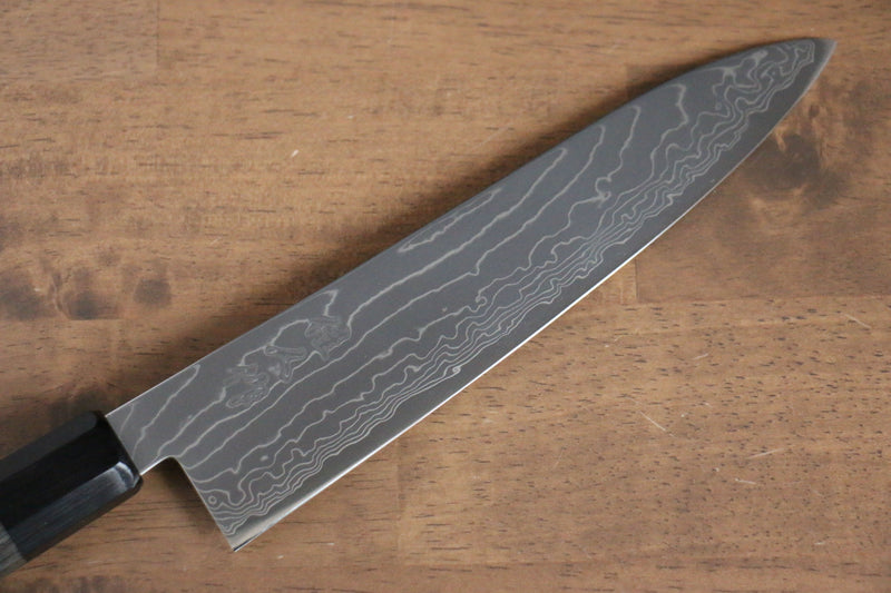 Kajin Acero Especial de Cobalto Damasco Gyuto  210mm Mango de Madera de Pakka Gris - Japanny-SP