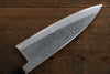 Hideo Kitaoka [Para zurdos] Acero Blanco No.2 Damasco Deba  180mm Mango de Shitan - Japanny-SP