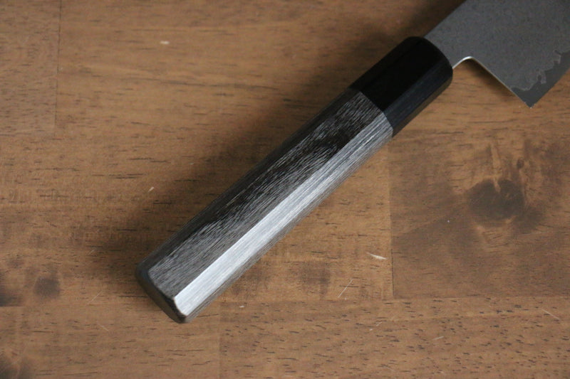 Seisuke VG10 Damasco Santoku  180mm Mango de Madera de Pakka Gris - Japanny-SP