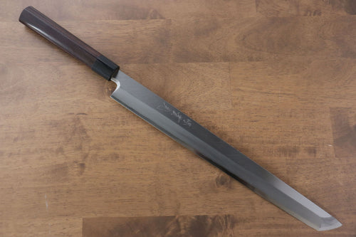 Jikko Acero de Plata No.3 Sakimaru Yanagiba 330mm Mango de Shitan - Japanny-SP