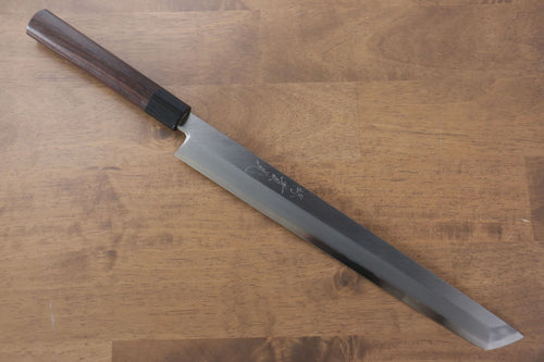 Jikko Acero de Plata No.3 Sakimaru Yanagiba 300mm Mango de Shitan - Japanny-SP