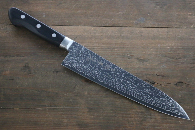 Sakai Takayuki AUS10 45 Layer Mirrored Damascus Japanese Gyuto 210mm & Santoku 170mm Knife - Japanny-SP