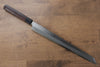 Jikko Acero de Plata No.3 Kiritsuke Yanagiba 330mm Mango de Shitan - Japanny-SP