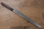 Jikko Acero de Plata No.3 Kiritsuke Yanagiba 330mm Mango de Shitan - Japanny-SP