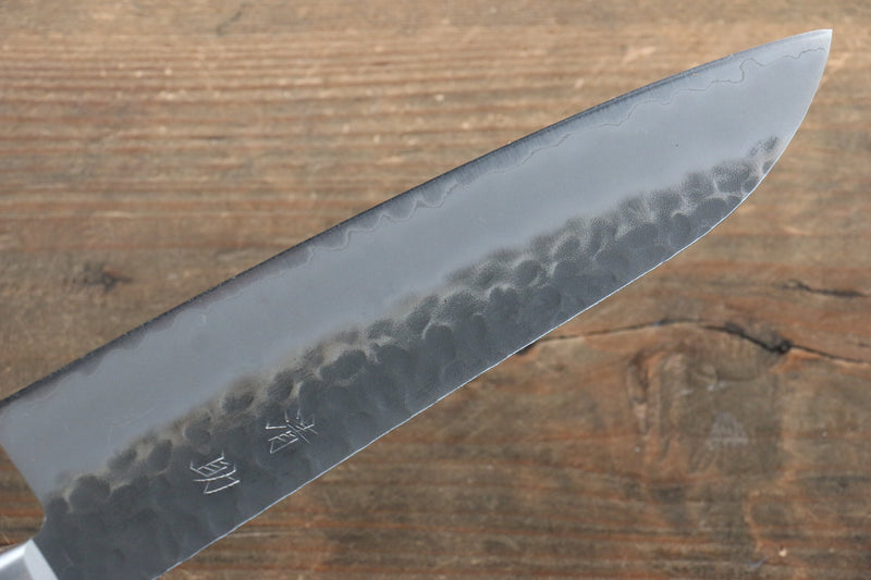 Seisuke AUS8 Martillado Santoku  180mm Mango de Madera de Pakka Cafe - Japanny-SP