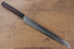 Jikko Acero de Plata No.3 Kiritsuke Yanagiba 300mm Mango de Shitan - Japanny-SP