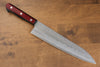 Seisuke Ringo Acero de Plata No.3 Nashiji Gyuto  210mm Mango de Madera de pakka roja - Japanny-SP