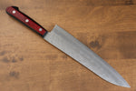 Seisuke Ringo Acero de Plata No.3 Nashiji Gyuto  210mm Mango de Madera de pakka roja - Japanny-SP