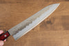 Seisuke Ringo Acero de Plata No.3 Nashiji Gyuto  210mm Mango de Madera de pakka roja - Japanny-SP