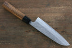 Sakai Takayuki Acero de Plata No.3 Nashiji Santoku  170mm Mango de Madera de Parsimonia - Japanny-SP