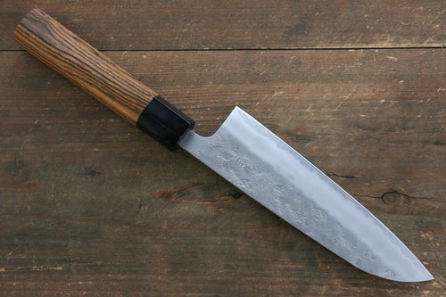 Sakai Takayuki Acero de Plata No.3 Nashiji Santoku  170mm Mango de Madera de Parsimonia - Japanny-SP