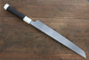 Sakai Takayuki Genbu Honyaki Acero Blanco No.2 Sakimaru Yanagiba  300mm Mango de Ebano con doble anillo de buffalo acuatico Con funda - Japanny-SP