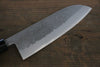 Seisuke Acero Azul No.2 Nashiji Santoku  165mm Mango de Castaña - Japanny-SP