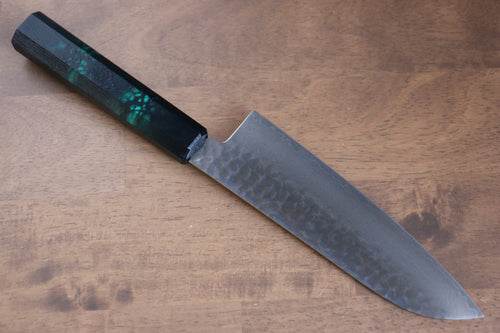 Sakai Takayuki Nanairo VG10 de 33 Capas Santoku  180mm Mango de Resina ABS (Caparazon de tortuga verde) - Japanny-SP