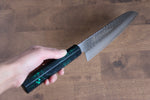 Sakai Takayuki Nanairo VG10 de 33 Capas Santoku  180mm Mango de Resina ABS (Caparazon de tortuga verde) - Japanny-SP