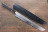 Sakai Takayuki Genbu Honyaki Acero Blanco No.2 Sakimaru Yanagiba  300mm Mango de Ebano con anillo Con funda - Japanny-SP