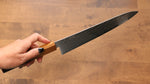 Kajin Acero Especial de Cobalto Damasco Gyuto  240mm Mango de Arce quemado (Mehakkaku) - Japanny-SP