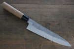 Seisuke Acero Azul No.2 Nashiji Gyuto  210mm Mango de Castaña - Japanny-SP