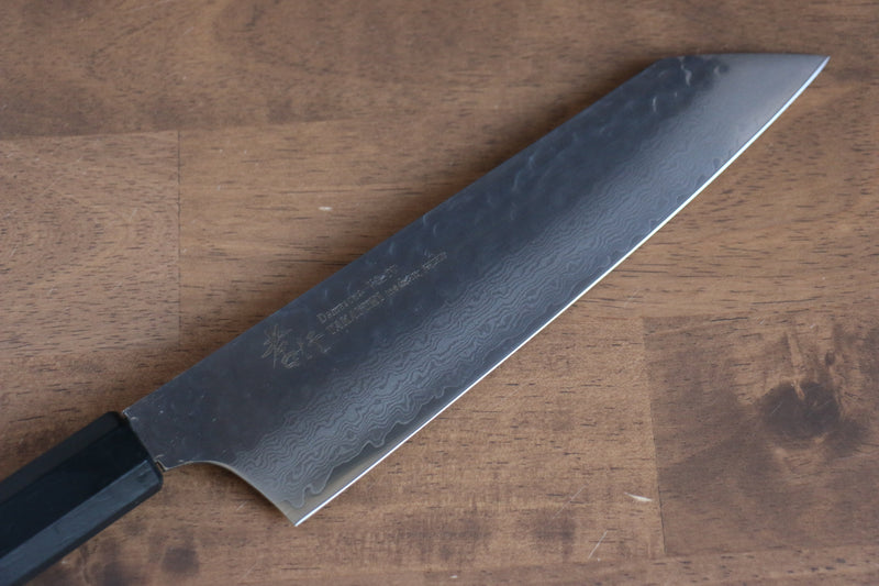 Sakai Takayuki Nanairo VG10 de 33 Capas Kengata Gyuto  190mm Mango de Resina ABS (Laquerada negra) - Japanny-SP