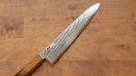 Kajin Acero Especial de Cobalto Damasco Gyuto  240mm Mango de Arce quemado (Mehakkaku) - Japanny-SP