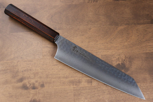 Sakai Takayuki Nanairo VG10 de 33 Capas Kengata Gyuto  190mm Mango de Resina ABS (Grano de madera retro) - Japanny-SP