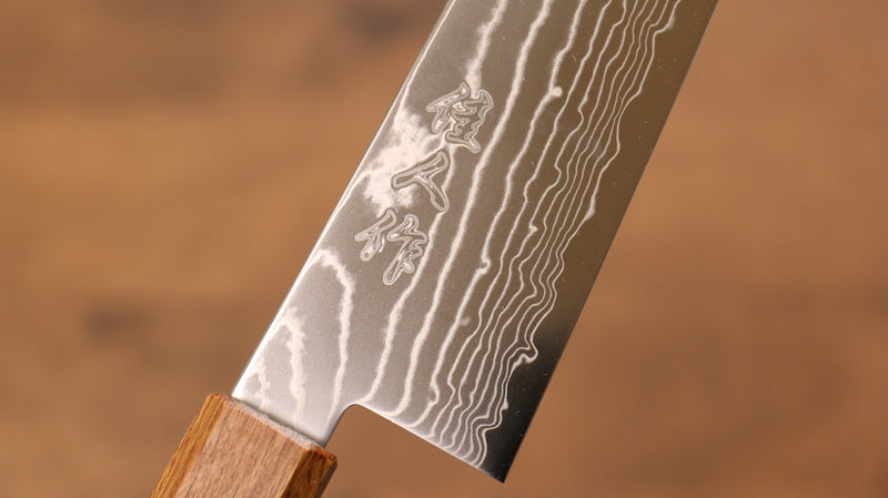 Kajin Acero Especial de Cobalto Damasco Gyuto  240mm Mango de Arce quemado (Mehakkaku) - Japanny-SP