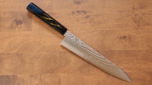 Kajin Acero Especial de Cobalto Damasco Gyuto  240mm Mango de Laquerado - Japanny-SP