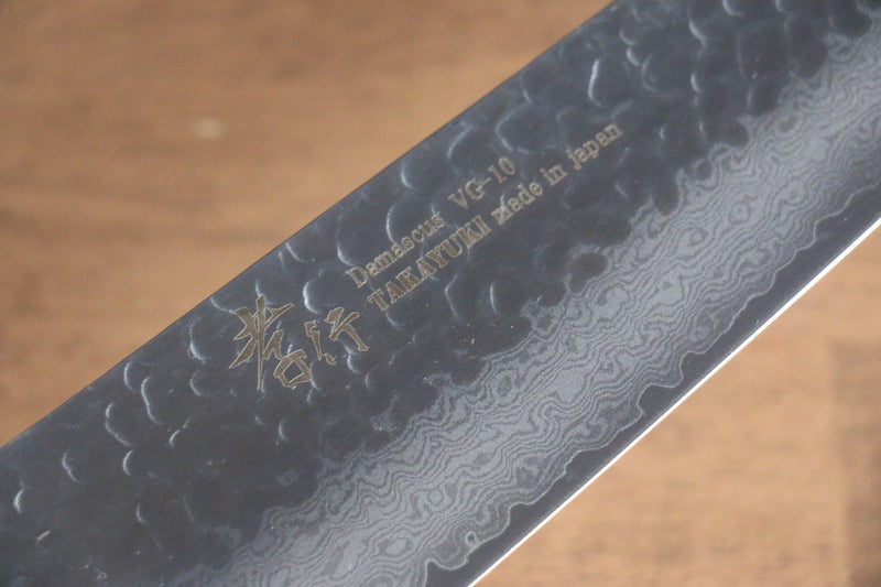 Sakai Takayuki Nanairo VG10 de 33 Capas Kengata Gyuto  190mm Mango de Resina ABS (Caparazon de tortuga verde) - Japanny-SP