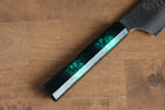 Sakai Takayuki Nanairo VG10 de 33 Capas Kengata Gyuto  190mm Mango de Resina ABS (Caparazon de tortuga verde) - Japanny-SP