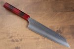 Sakai Takayuki Nanairo VG10 de 33 Capas Kengata Gyuto  190mm Mango de Resina ABS (Caparazon de tortuga rojo) - Japanny-SP