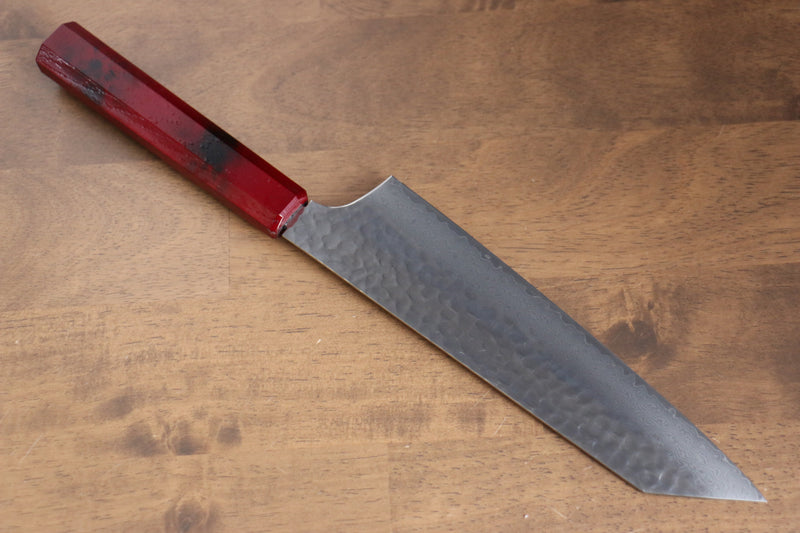 Sakai Takayuki Nanairo VG10 de 33 Capas Kengata Gyuto  190mm Mango de Resina ABS (Caparazon de tortuga rojo) - Japanny-SP