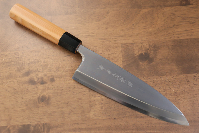 Sakai Takayuki Hakugin INOX Terminado de Espejo Deba  210mm Mango de Tejo - Japanny-SP