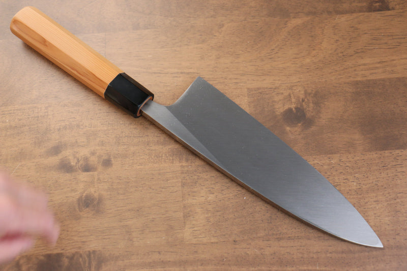 Sakai Takayuki Hakugin INOX Terminado de Espejo Deba  210mm Mango de Tejo - Japanny-SP